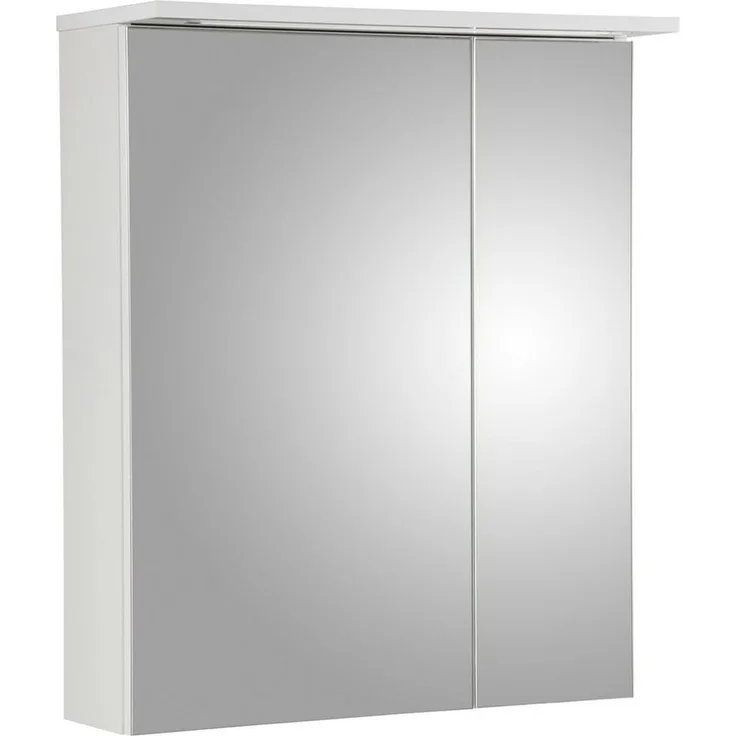Schildmeyer Spiegelschrank, Melaminharzbeschichtete Spanplatte, weiß, 60x15. 8x72. 3 cm