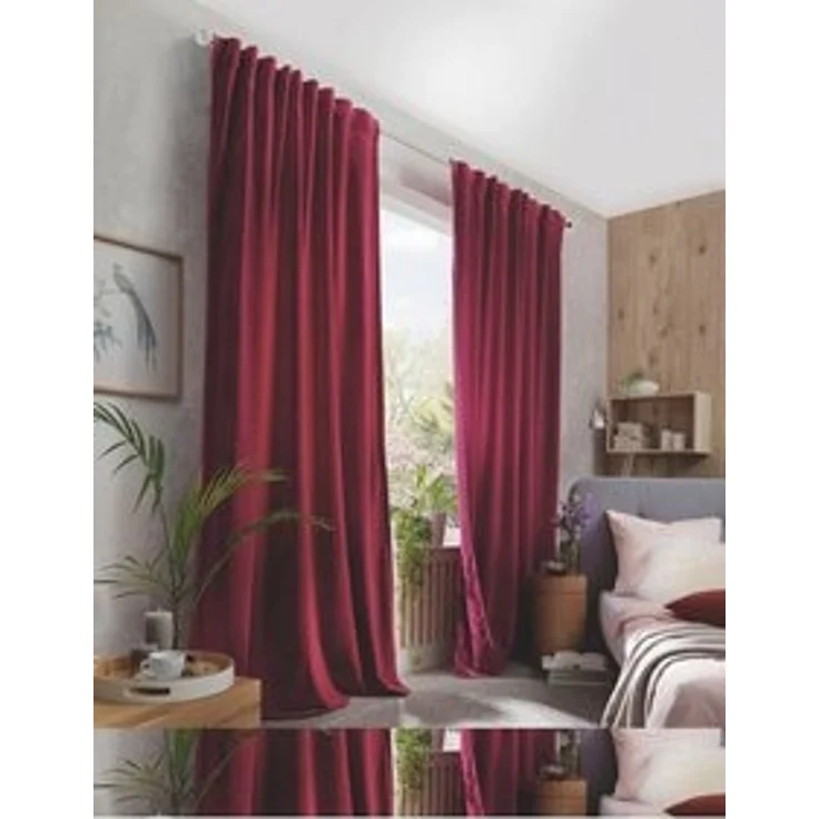 Home Basics Vorhang WOLLY, Multifunktionsband (1 St), abdunkelnd, Chenille – Bild 6