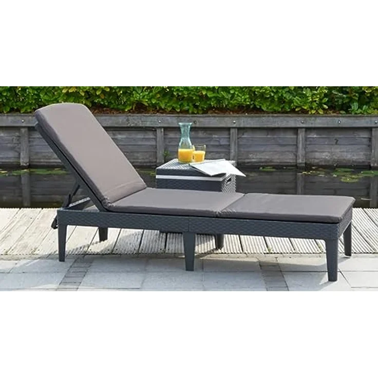 Allibert Sonnenliege Jaipur, Kunststoff, graphit/cool grey – Bild 3