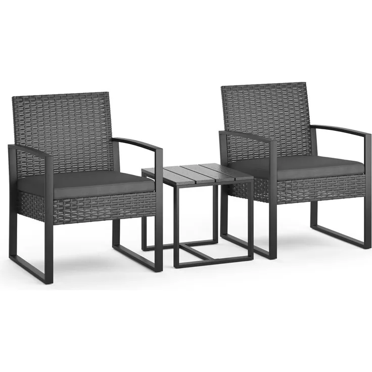 Gartenmöbel-Set Anthrazit 3 Teile, mit Tisch OK-Living