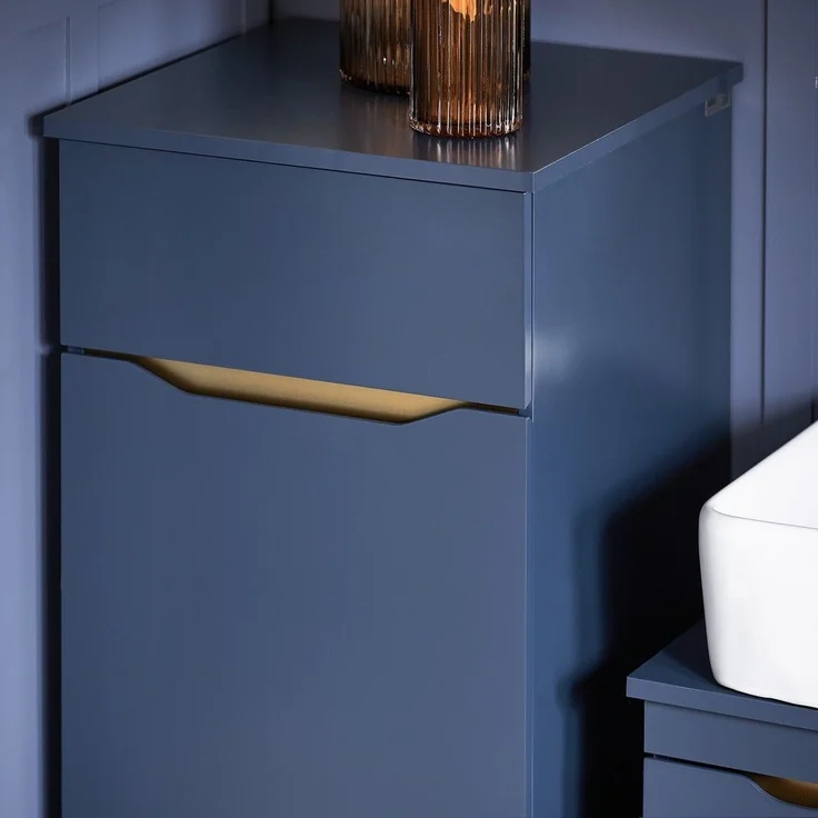 SoBuy BZR114-B Wäscheschrank, MDF, Lackiert, Dunkelblau, 40 x 96 x 40 cm – Bild 7