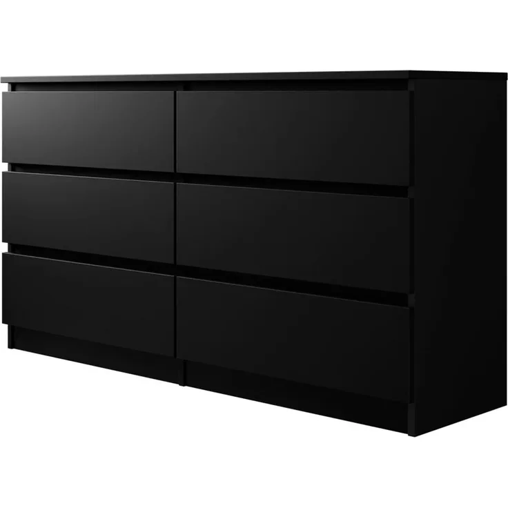 Mirjan24 Kommode Malwa M6 140, Schwarz