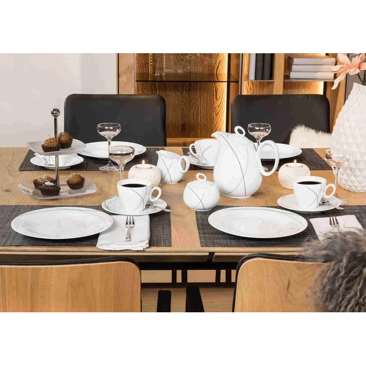 Seltmann Weiden Trio Highline Kaffeetassen mit Untertassen 230 ml 6er Set – Bild 3
