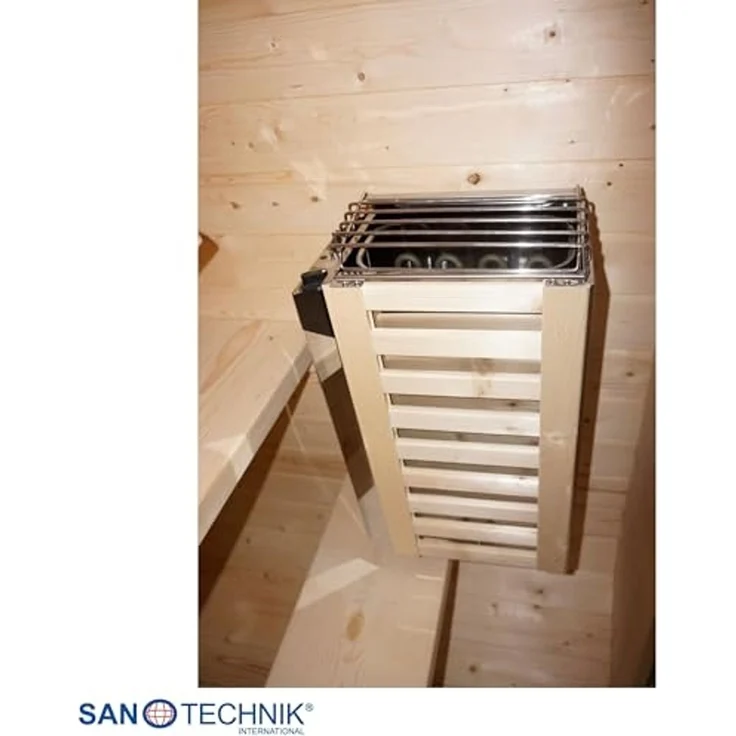 Sanotechnik Outdoor Fasssauna 'LINDHOLM' für 1-2 Personen, Thermo-Fichtenholz, 189x220x191,5 cm – Bild 7