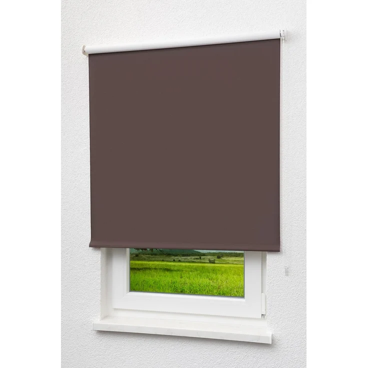 Lysel - Qualitätsrollo abdunkelnd dunkelbraun, (B x H) 63x190 cm in braun/dunkelbraun – Bild 1