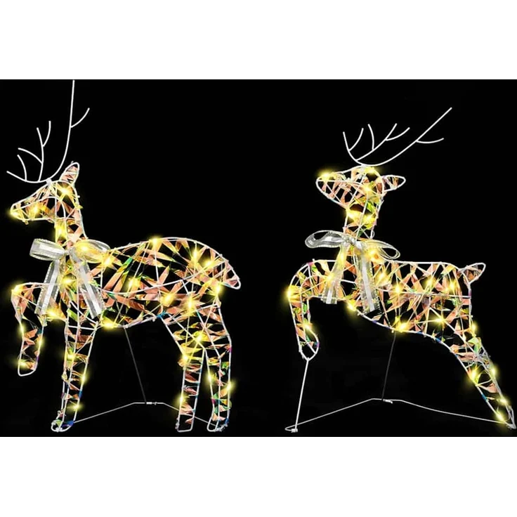 vidaXL Weihnachtsrentier 2 stk. 40 LEDs Warmes Weiß 42019144 – Bild 4
