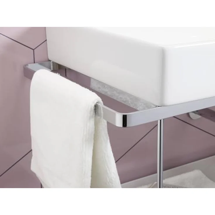 Duravit DuraSquare Metallkonsole Chrom Poliert, wandhängend, 106,5x45,1cm, mit reversiblem Handtuchhalter – Bild 5