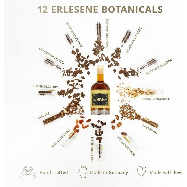 Amari Geschenkbox Whisky Selbermachen Set, DIY Geschenkset mit Botanicals & Zubehör, Hochwertige Geschenkidee für Männer & Frauen – Bild 3