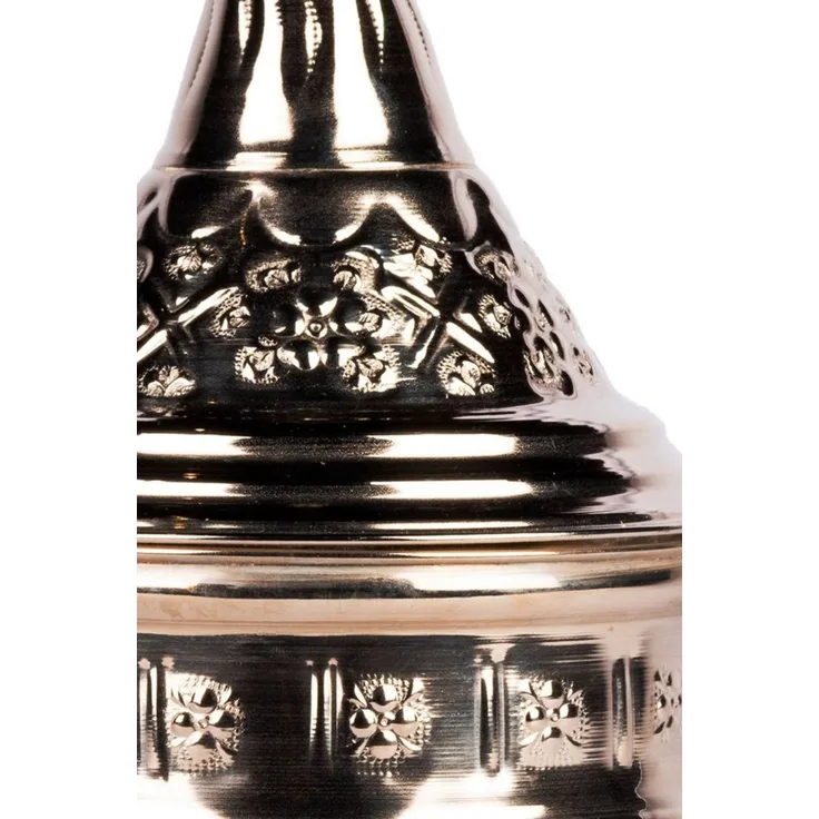Marrakesch Orient & Mediterran Interior Zuckerdose Dose Kinza Silber 20cm, Marokkanische Messingdose mit Deckel, Messing, Metall, (1-tlg), Handarbeit