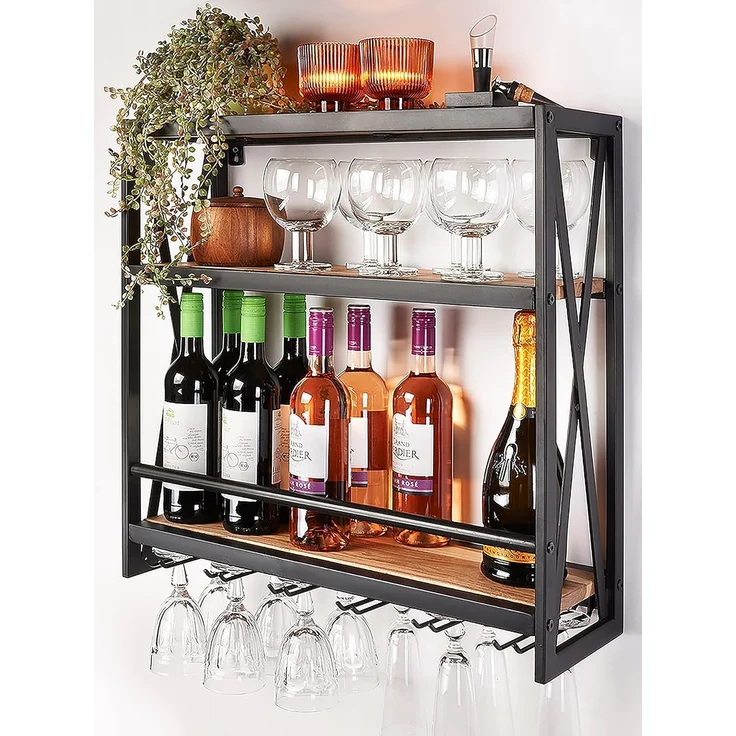 Kobolo Regal Wandregal SYRAH aus Metall und Mangoholz – Bild 1