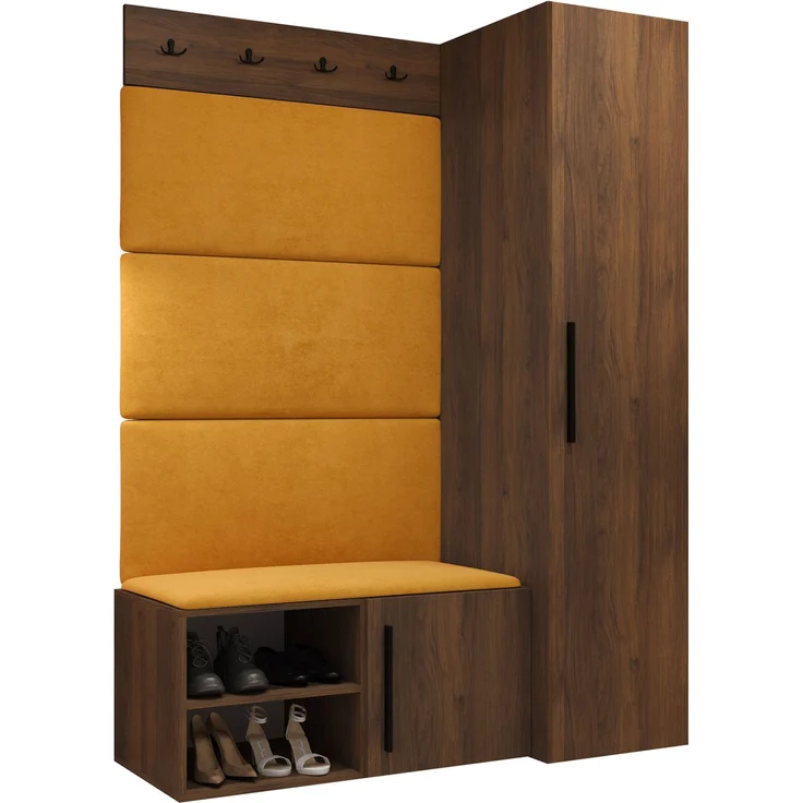 Garderoben-Set Mapreni II (Farbe: Nuss Warmia, Manila 32) – Bild 1