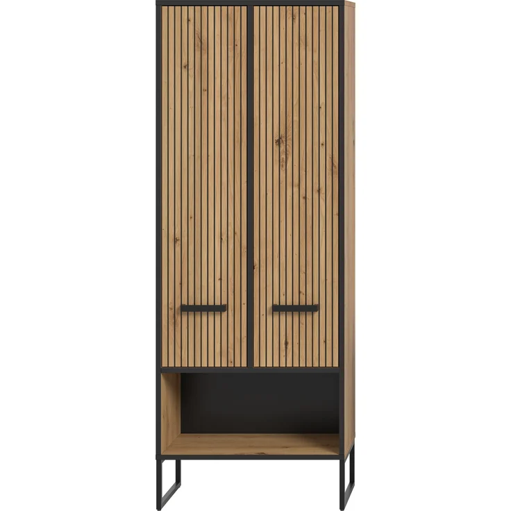 Bagno Hochschrank breit in Artisan Oak Nachbildung – Bild 2