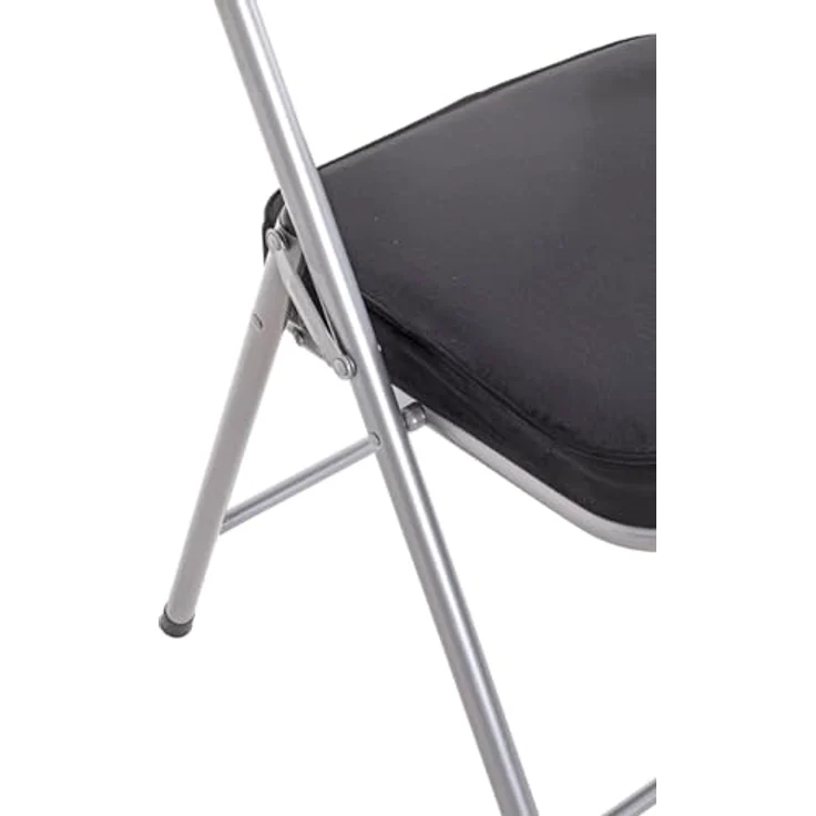 HAKU Möbel Klappstuhl 4er Set alu, schwarz, Metall, Samtgewebe - Maße: B 46 cm x H 80 cm x T 53 cm, Style: Modern – Bild 6