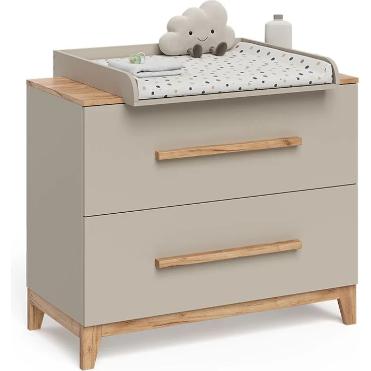 Wickelkommode Malia Cashmere/Artisan 108 x 98 cm mit 2 Schubladen Vitalispa – Bild 6