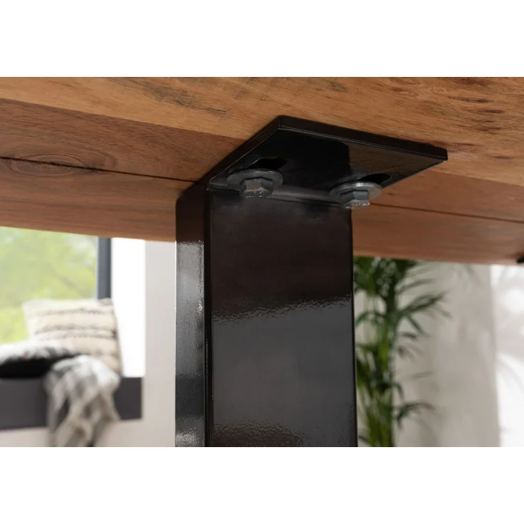 Baumtisch Akazie 220x100x76 natur Beine anthrazit glänzend FREEFORM 3 – Bild 5