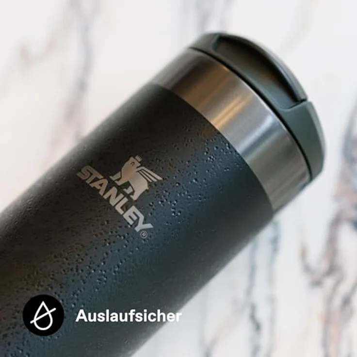 Stanley 1913 Aerolight Transit Thermobecher 0.47L - Hält 6 Stunden Heiß - Spülmaschinenfest - Kaffeebecher To Go Auslaufsicher - Kompatibel Mit Gängigen Pkw-Getränkehalterungen - Black Moon – Bild 5