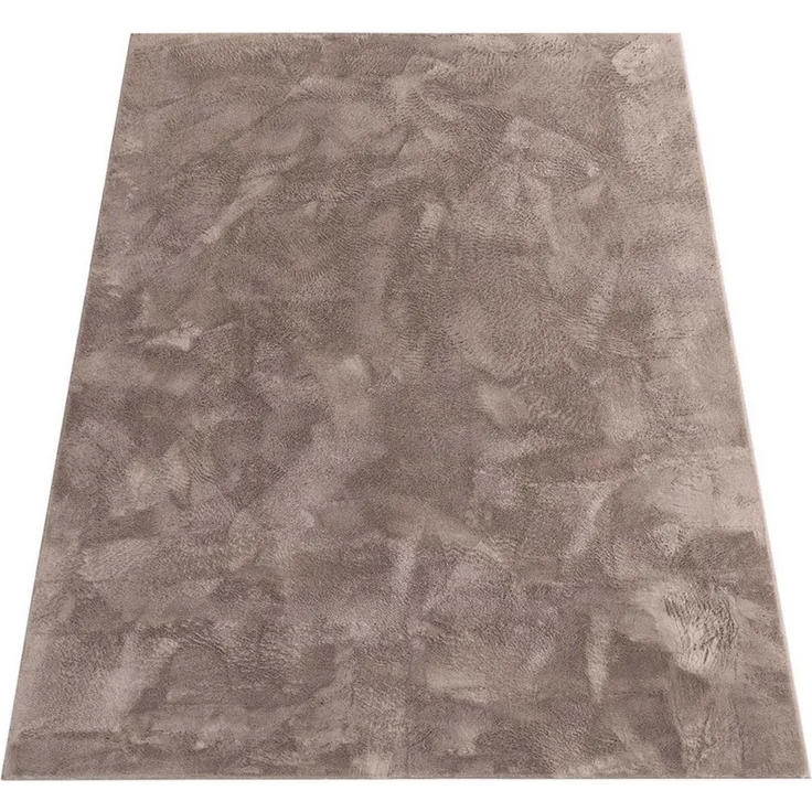 TaCa Home Teppich Flauschiges Hasenfell Imitat, rechteckig, Höhe: 14 mm, Wohnzimmer Schlafzimmer Esszimmer Kinderzimmer, Taupe - 60 x 90 cm – Bild 4