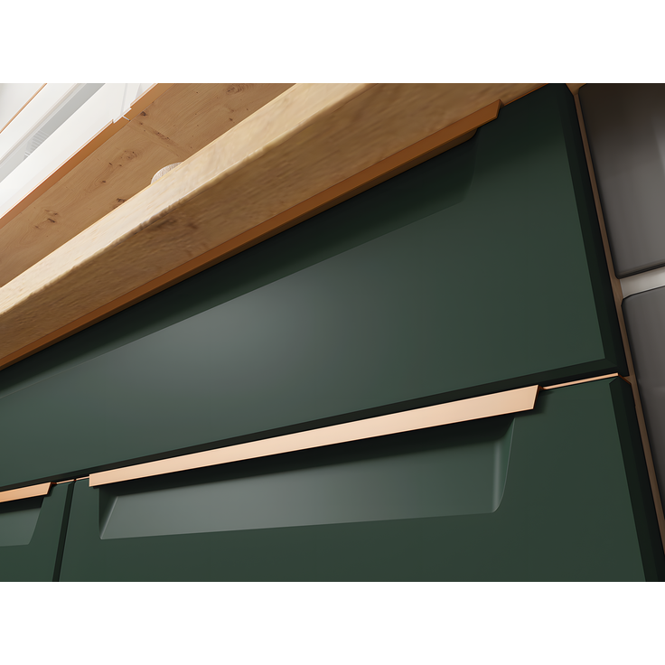 GLAMOUR GREEN 18D – Offener Unterschrank 20 cm mit 2 Ablagen, Sonoma-Eiche – Bild 3