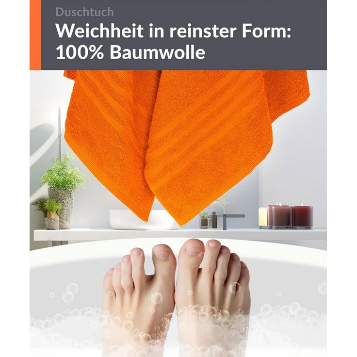 Lashuma Duschtuch - London Premium, Frottee (1-St), Badetuch 70x140 cm, 100% Baumwolle Made in Portugal – Bild 4