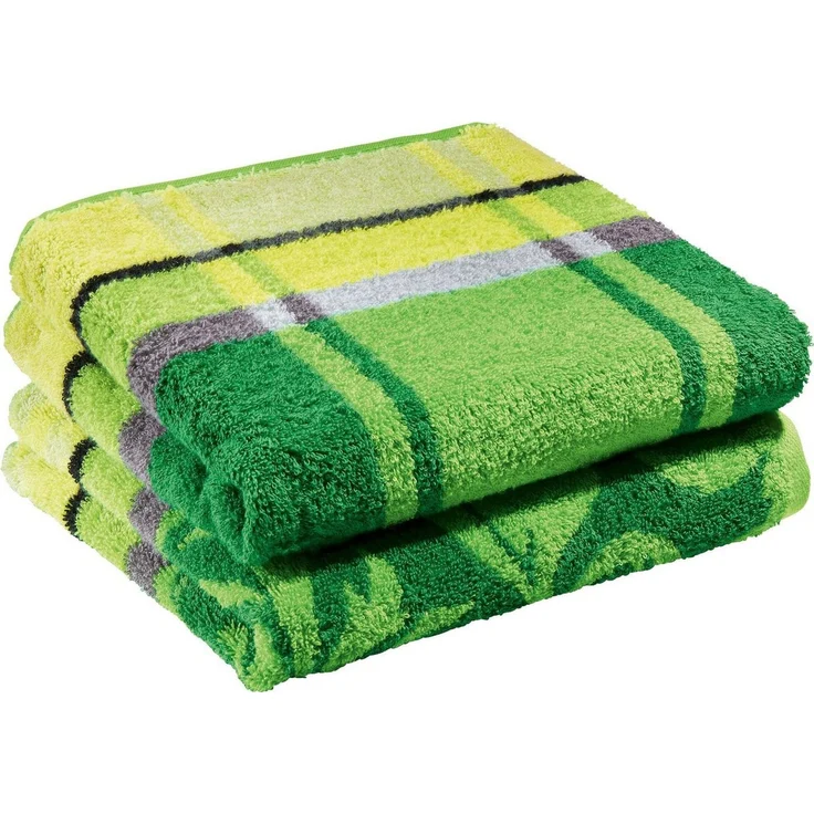Erwin Müller Duschtuch Duschtuch "Ludwigsburg" 2er-Pack, Frottier (2-St), Walk-Frottier Karo – Bild 1