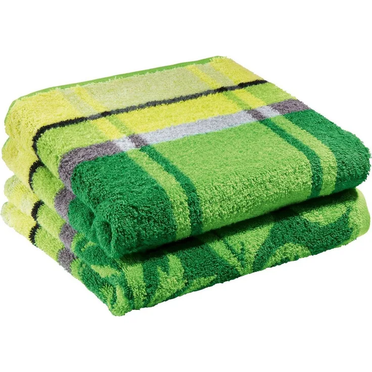 Erwin Müller Duschtuch Duschtuch "Ludwigsburg" 2er-Pack, Frottier (2-St), Walk-Frottier Karo