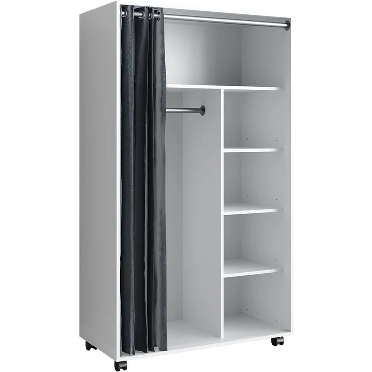 Kleiderschrank Doros Weiß 100 x 168 cm Vicco