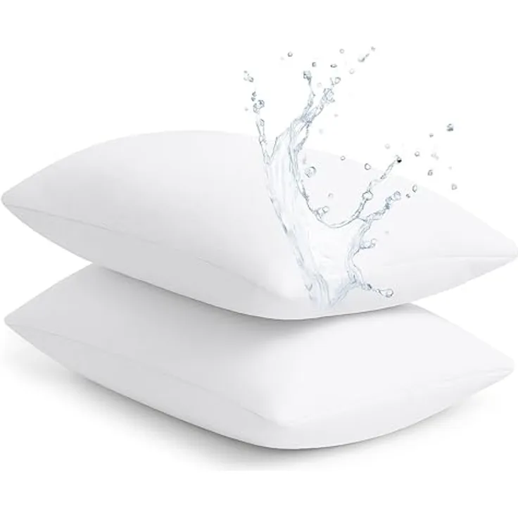 Dudu N Girlie 2 Stück Frottee Baumwolle Kissenschutz mit Reißverschluss 50 cm x 75 cm