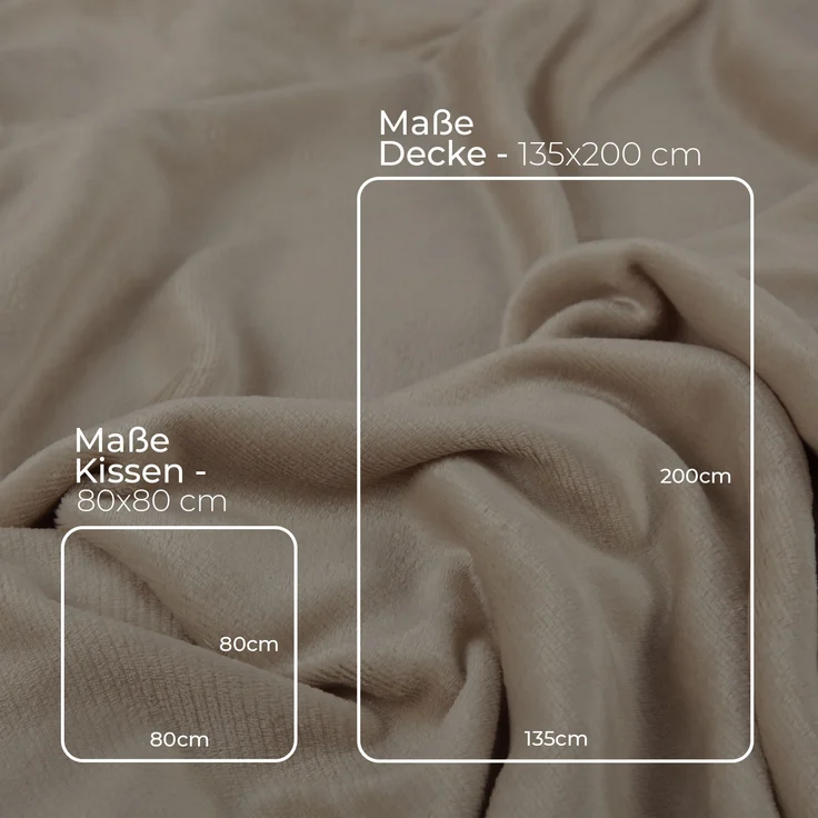 Bettwäsche Cashmere Touch Beige / Taupe 80x80+135x200 cm – Bild 2