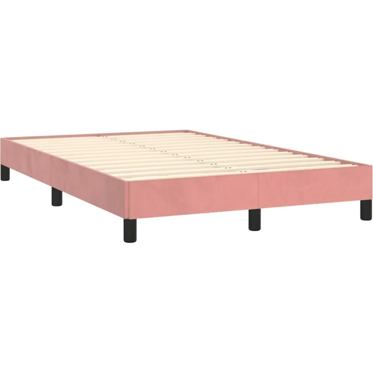 vidaXL Bettgestell ohne Matratze Rosa 120x190 cm Samt 3269630 – Bild 3