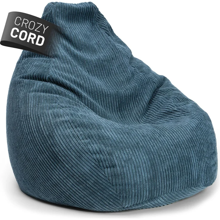 Lumaland Sitzsack GIANT Cord Sitzsack Stabile Lehne ideal fürs Gaming, verdeckter Reißverschluss, trendig & Gemütlichkeit vereint – Bild 1