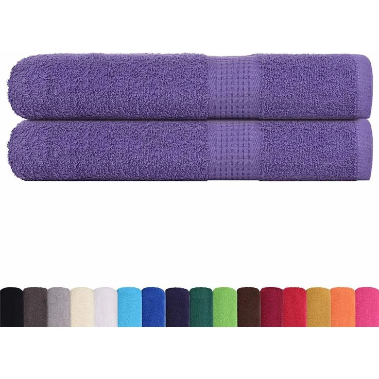 vidaXL Saunatücher FROGN 2 Stk. Lila 80x200 cm 360 g/m² 136887 – Bild 2