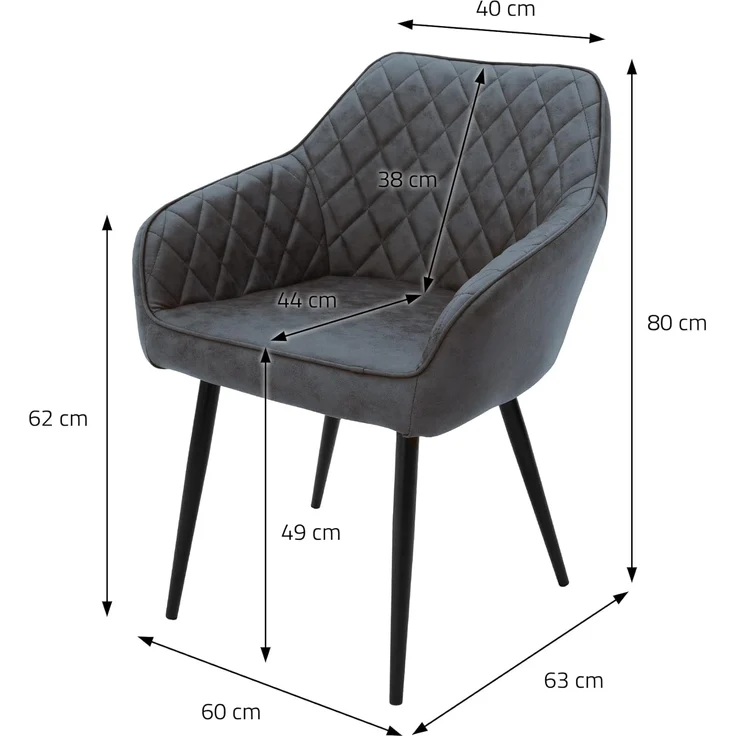 ML-DESIGN Stuhl Esszimmerstühle mit Rücken- & Armlehne moderne Design Küchenstühle (6 St), Polsterstuhl Esstischstühle 6er Set Kunstlederbezug bis 120kg – Bild 3