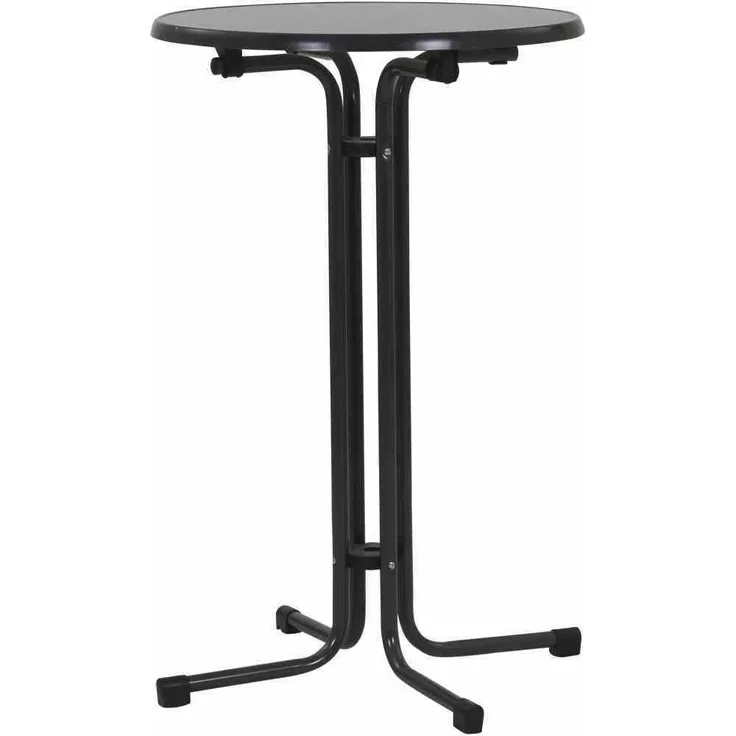 MFG Stehtisch Ø 70x110 cm rund grau klappbar Stahlrohrgestellt Stehbiertisch