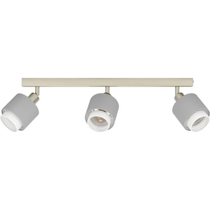 EGLO Deckenleuchte Bellizzi Deckenstrahler schwenkbar, grau und weiß, E14, Küchenlampe, ohne Leuchtmittel, Spot - L43 x B9 x H18,5 cm - nickel-matt - 3X7,5W exkl. – Bild 4