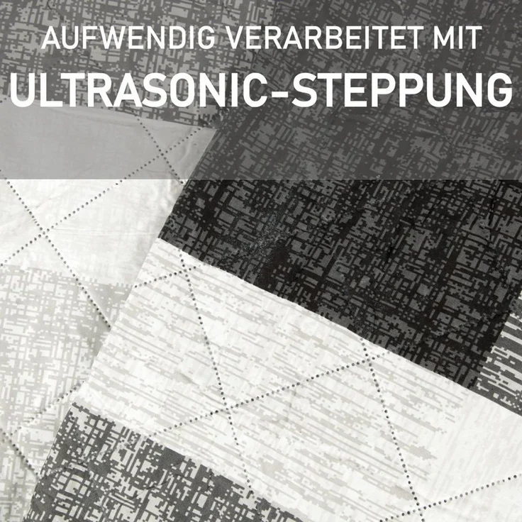 Bestlivings Tagesdecke Home & Living, Tagesdecke 220x240 cm (Anthrazit) gesteppte Decke - Steppdecke – Bild 3