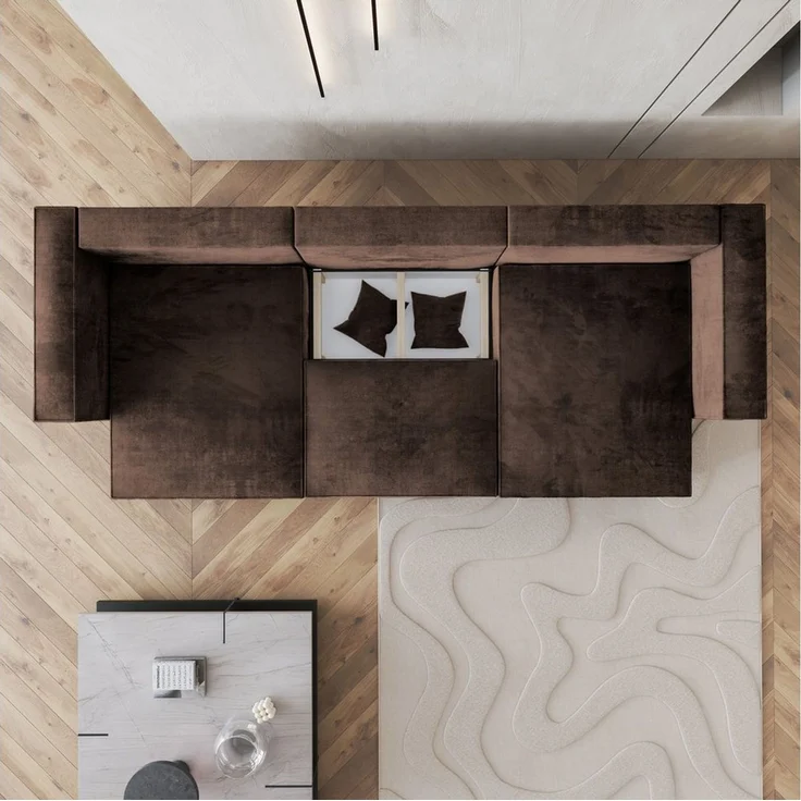 Masseno Ecksofa SARMO mit Schlaffunktion U-Form, Sofa mit Bettkasten – Bild 3