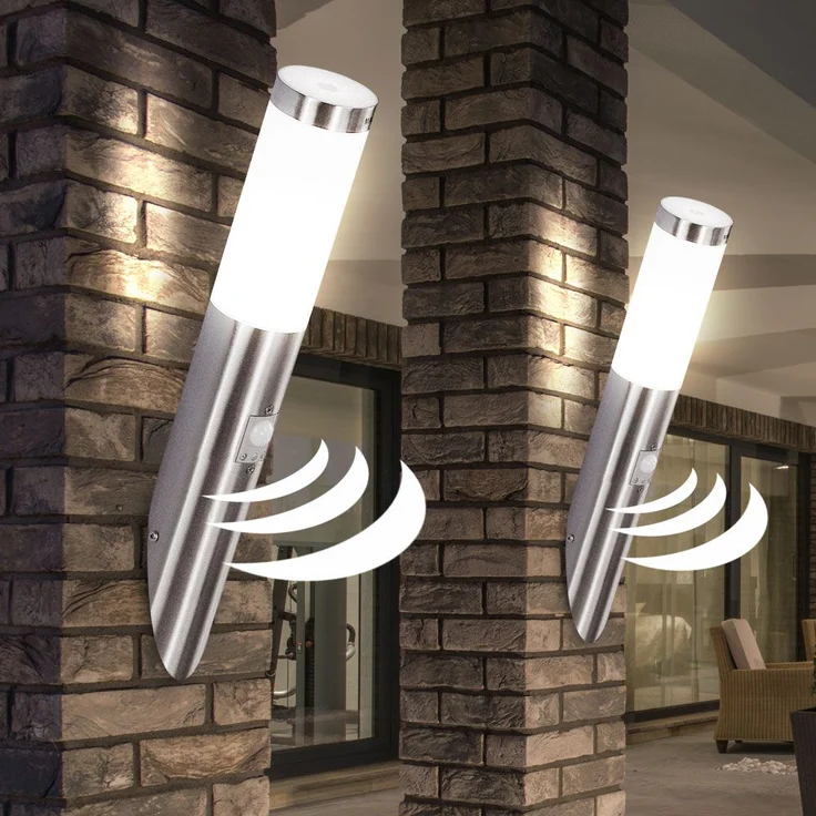 Modernes 2er Set Außenlampe mit Bewegungsmelder – Bild 6