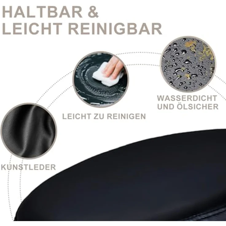 Zedelmaier Rollhocker höhenverstellbar, Bürohocker mit Gummirollen, 360° drehbar Hocker mit Rollen & 10 cm Polsterung, Sitzhocker Werkstatt, Drehhocker ergonomisch, Sitzhöhe 44–58 cm, Weinrot – Bild 8