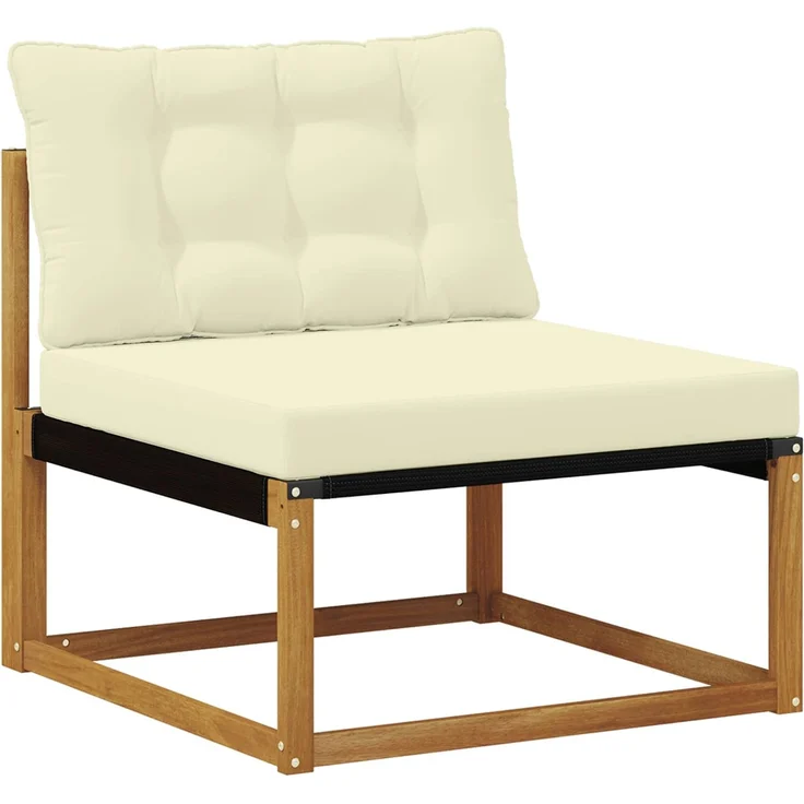 vidaXL Outdoor-Sofagarnitur mit Kissen 7 pcs Natur und Creme 3381654 – Bild 4