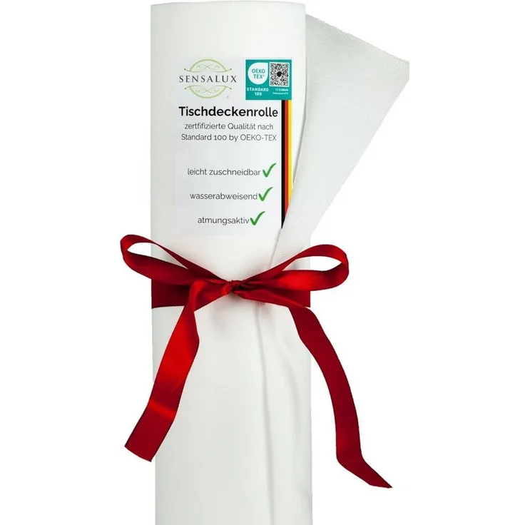 Sensalux Tischdecke Tischdeckenrolle 80g/m², bis zu 45% Recyclat, 0,79m x 10m Weiß