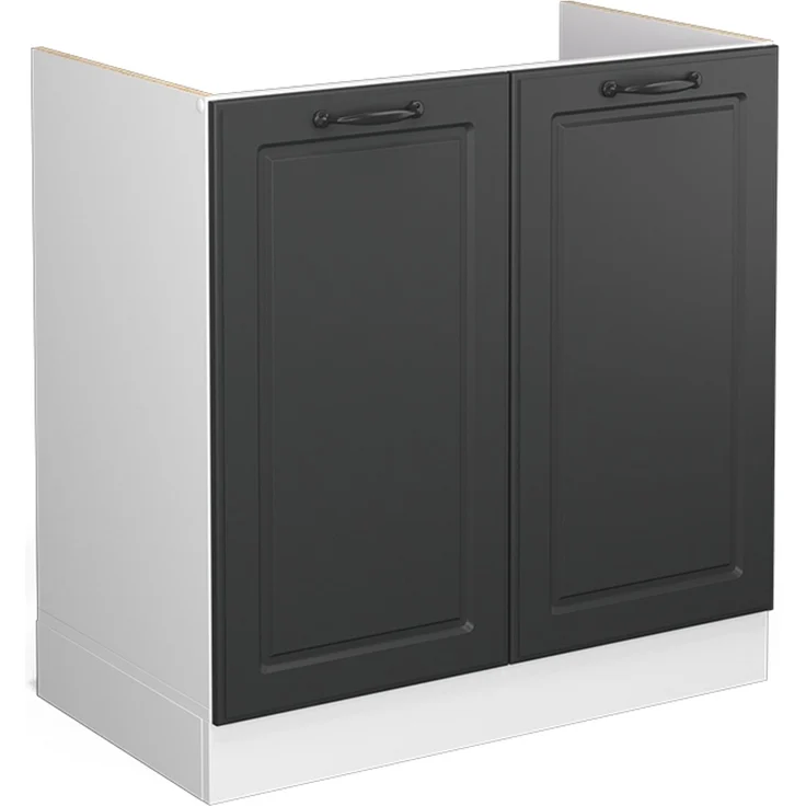 Küchenfront R-Line Anthrazit Landhaus 79.2 x 71.3 cm Möbelfront für den Spülenunterschrank Vicco – Bild 5