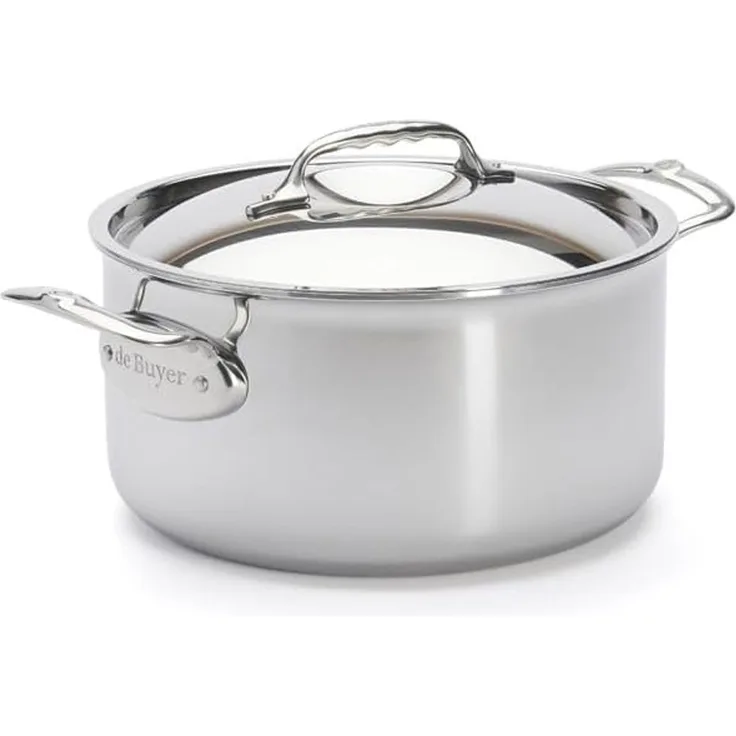 De Buyer Affinity Bratentopf Edelstahl mit Deckel 24 cm