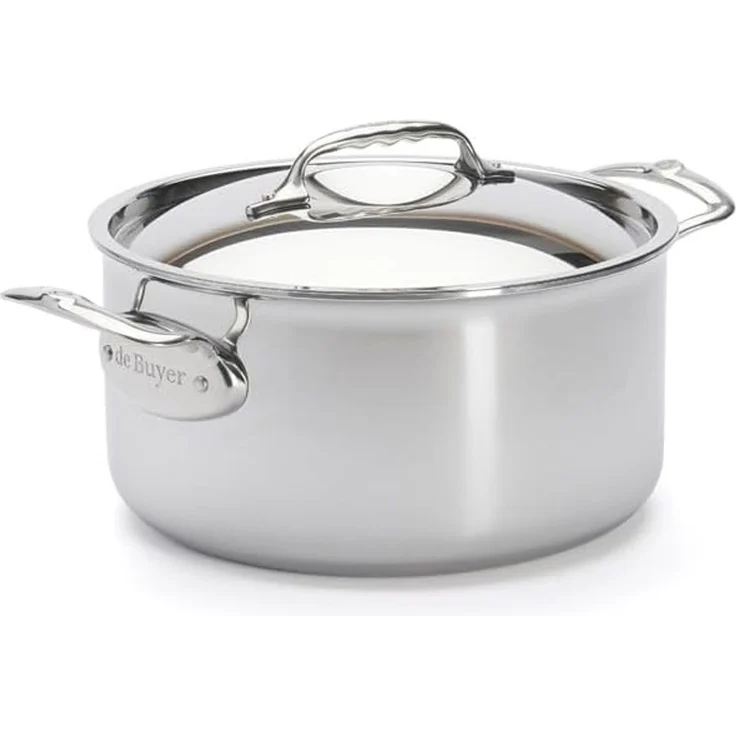 De Buyer Affinity Bratentopf Edelstahl mit Deckel 24 cm