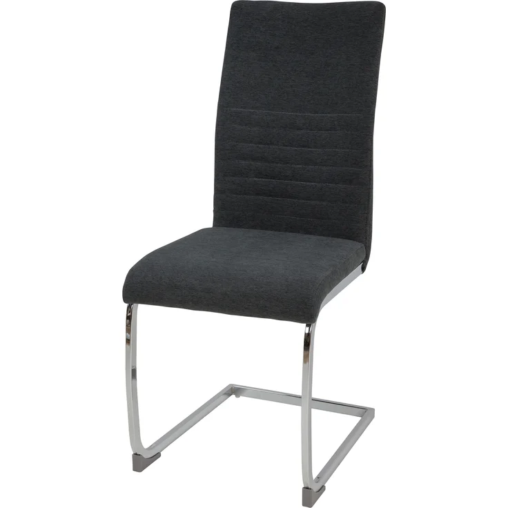 Freischwinger Stühle 4er Set LUGANO, Grau - Esszimmerstuhl Schwingstuhl mit modernem Design, Stoff-Bezug, dicke Polsterung - Küchenstuhl, Polsterstuhl, Stuhl Esszimmer oder Esstisch Stuhl – Bild 7