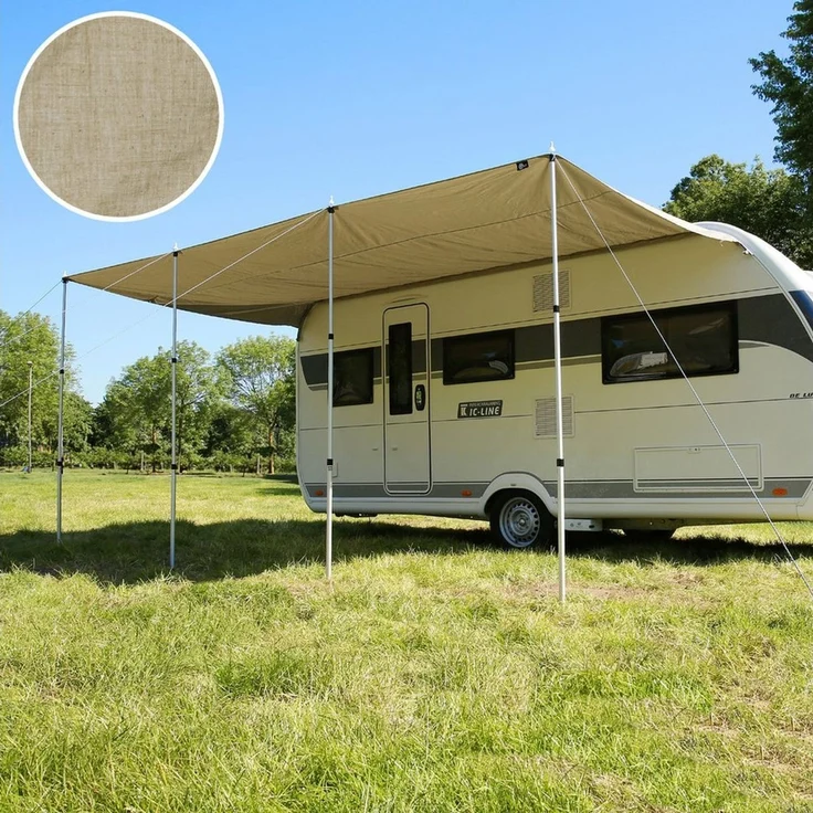 yourGEAR Sonnensegel your GEAR Caravan Tarp TC 500 x 240 - Wohnwagen Baumwoll-Sonnensegel – Bild 1