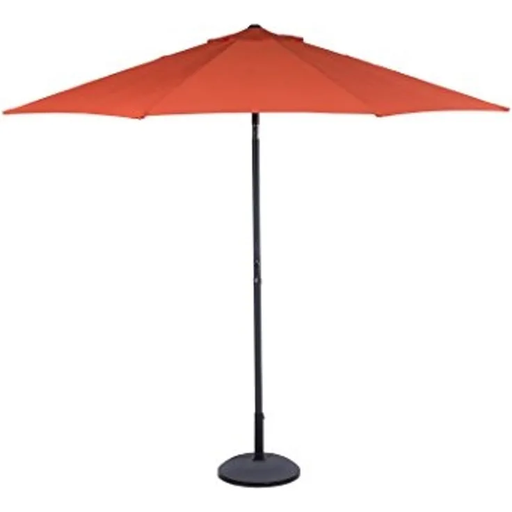 Deuba Sonnenschirm Ø3m Neigefunktion orange Schirm Gartenschirm