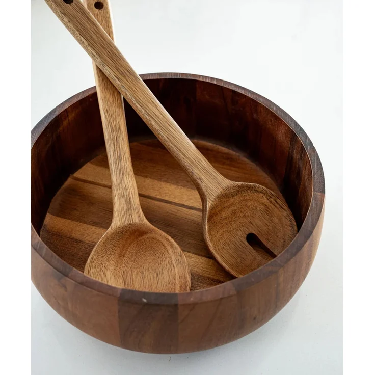 Akazie Luno Salatbesteck 2-teilig aus Akazienholz - 35 cm – Bild 3