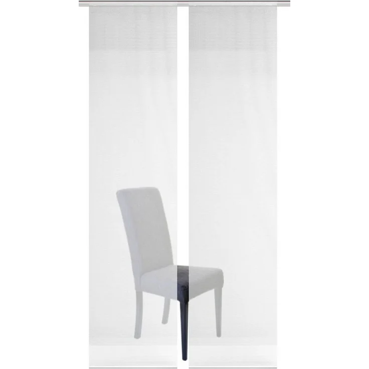 HOME WOHNIDEEN Schiebegardine 2er-Set Schiebegardine ROM, halbtransparent BambusOptik, 2x 260x60 cm (2 St), Paneelwagen, transparent, 100% Polyester – Bild 2