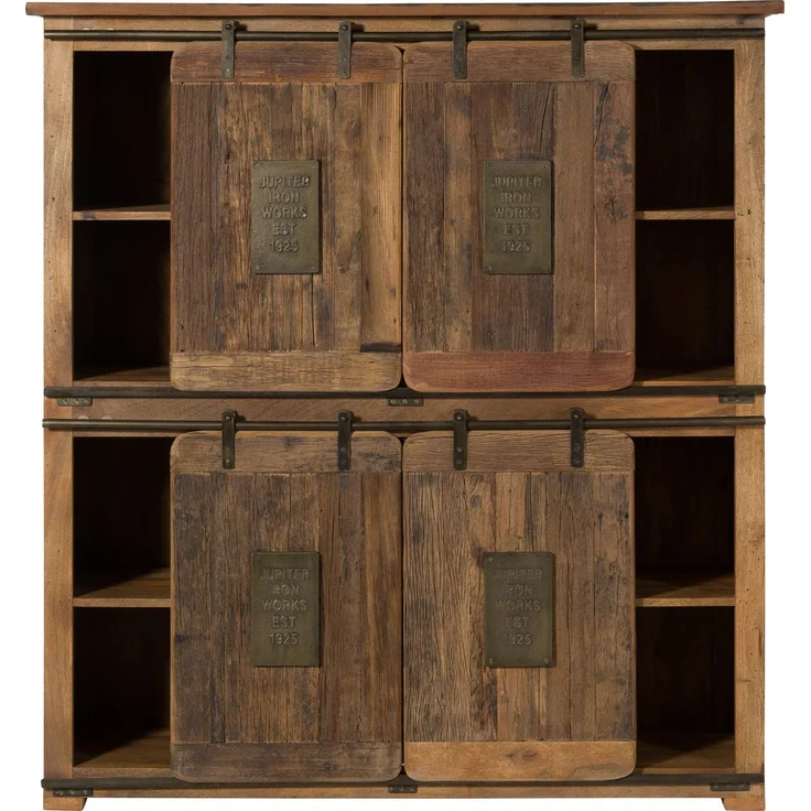 Highboard Mango / Altholz 150x45x160 natur lackiert RAILWAY LIMITED #125 – Bild 3