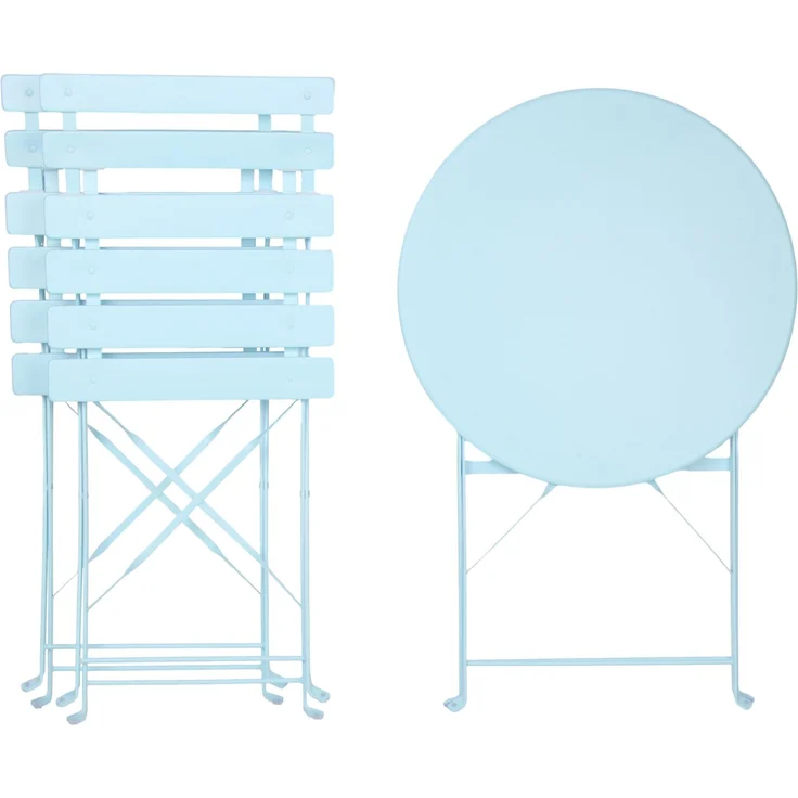 Albatros Bistroset 3-teilig Weiß – Bistrotisch mit 2 Stühlen – klappbare Stühle und Tisch aus robustem Metall – optimal als Balkonmöbel Set oder Gartenmöbel in modernem Design – Bild 15